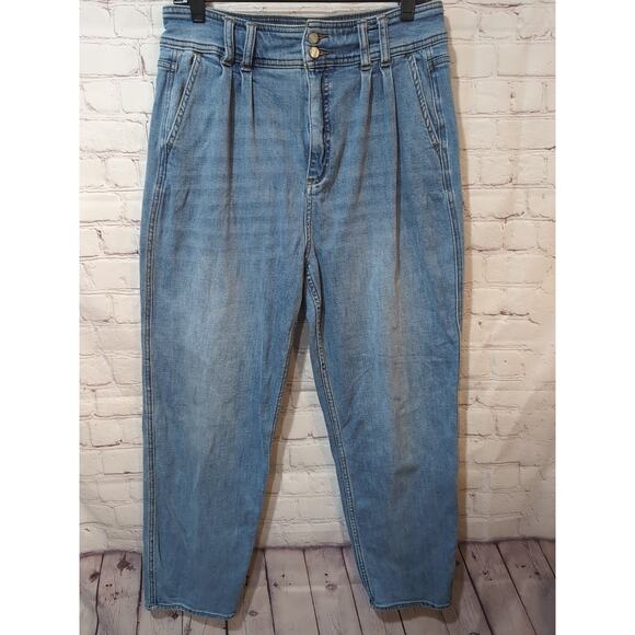 Pilcro and the Letterpress Anthropologie Pleated Wide leg Jeans Size 29 Hi Waist - Picture 2 of 14